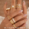 18K Gold Plated Rings