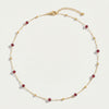18K Gold Ruby Red Layering Set