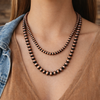 Handmade 24" Copper Navajo Bead Necklace