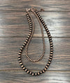 Handmade 24" Copper Navajo Bead Necklace